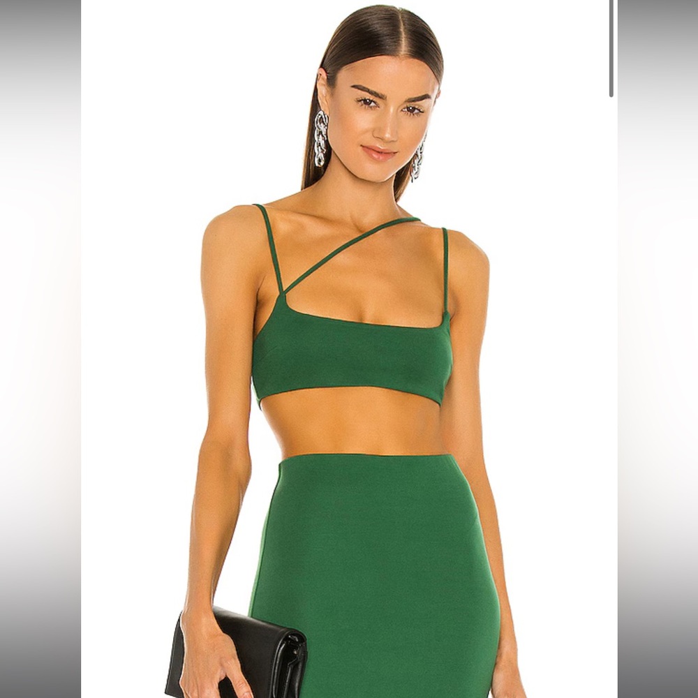 Michael Costello Green Crop Top
